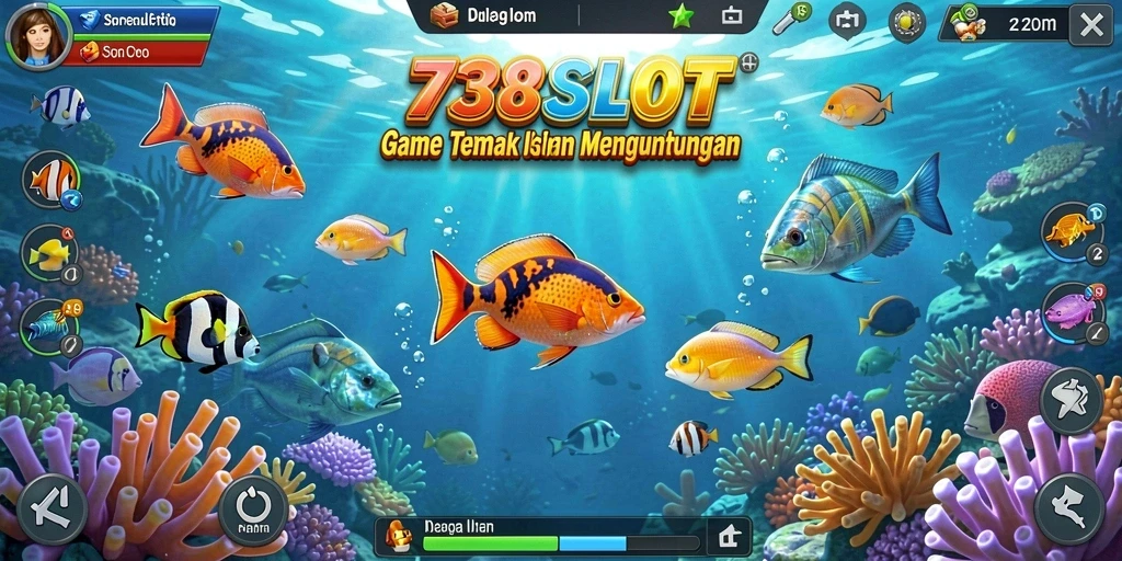 Gameplay Tembak Ikan seru di 738SLOT dengan efek visual yang menakjubkan.
