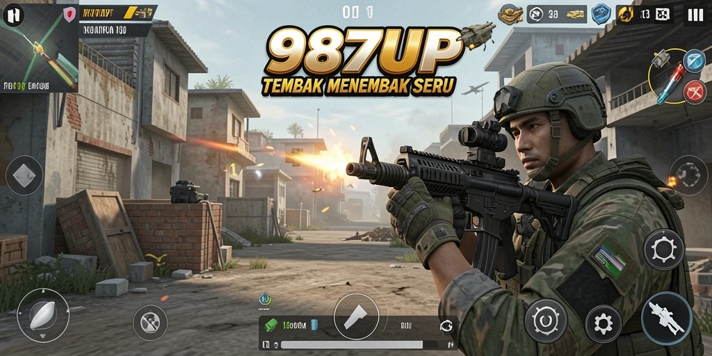 Tangkapan layar menunjukkan intensitas pertempuran dalam 987UP.
