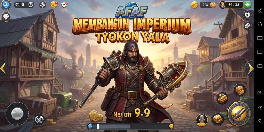 Tampilan gameplay AFAF dengan desain bisnis yang menarik.