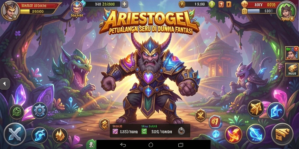 Screenshot ARIESTOGEL menampilkan aksi seru dan grafik menawan dalam gameplay RPG.