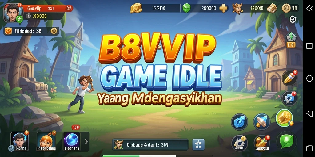 Tampilan gameplay B8VIP menampilkan aktivitas idle yang menarik dan menyenangkan.
