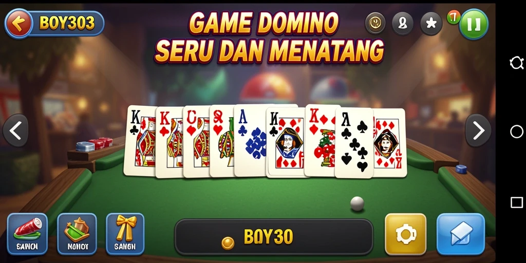 Tampilan menarik dari gameplay Domino dalam BOY303.