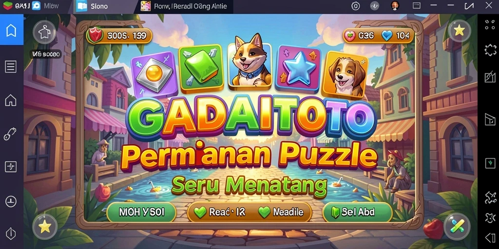 Screenshot gameplay GADAITOTO menampilkan aktivitas teka-teki seru.