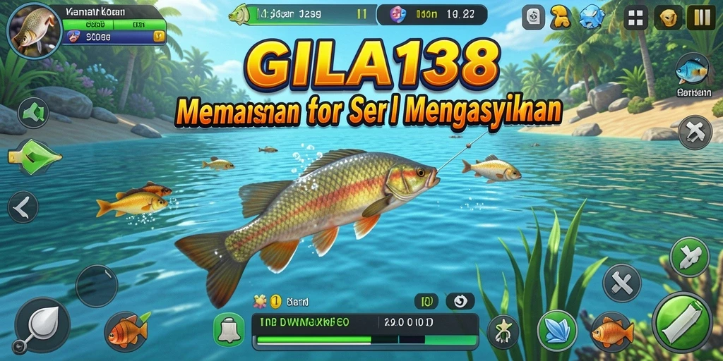 Gameplay seru dalam GILA138 saat memancing ikan besar.