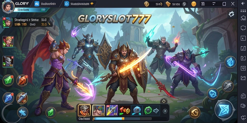 Screenshot gameplay GLORYSLOT777 dengan aksi strategis yang mendebarkan.