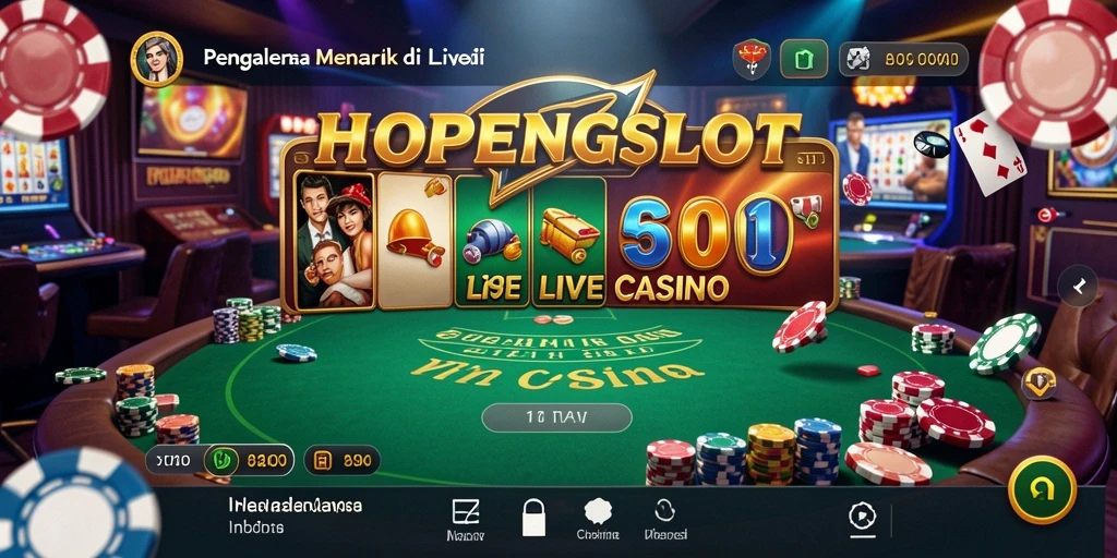 Tampilan gameplay Live Casino HOPENGSLOT yang memukau.