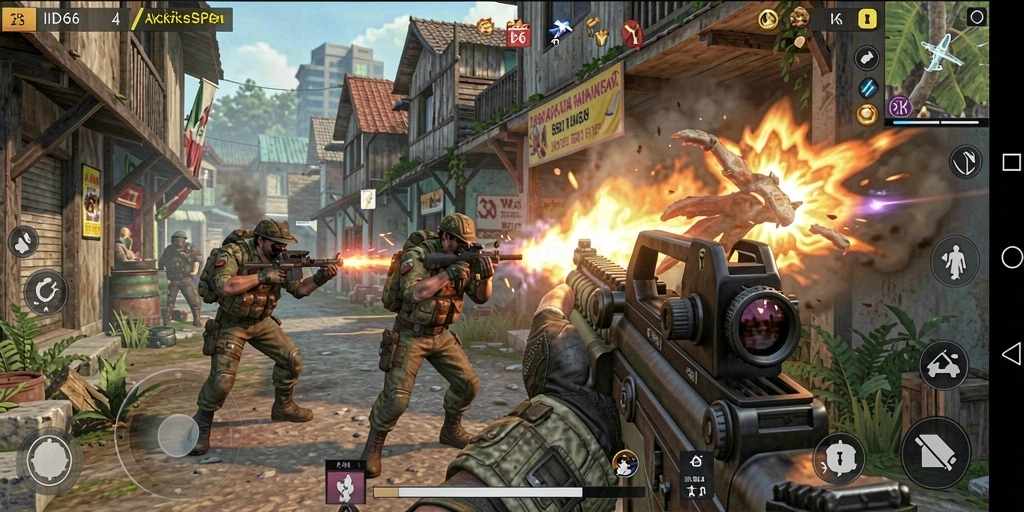 Tampilan gameplay menegangkan di ID66 dengan duel seru antar pemain.