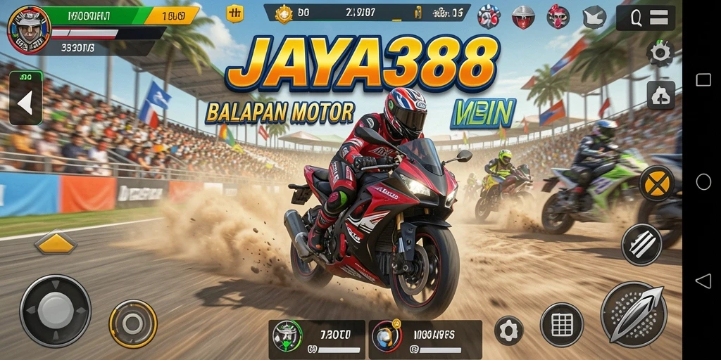 Tampilan gameplay JAYA388 yang menegangkan dan realistis dalam siapapun balapan motor.