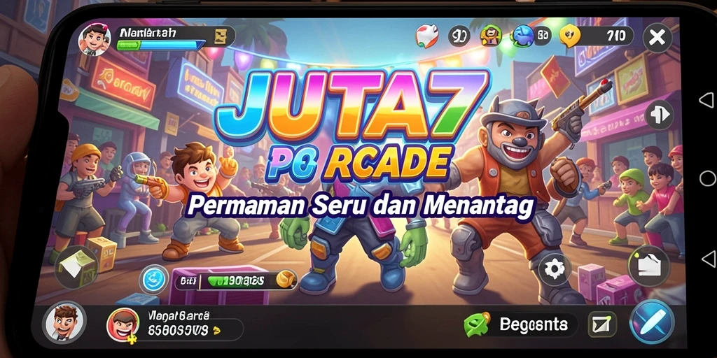Tampilan gameplay JUTA7 yang seru dan menantang dalam permainan Arcade.