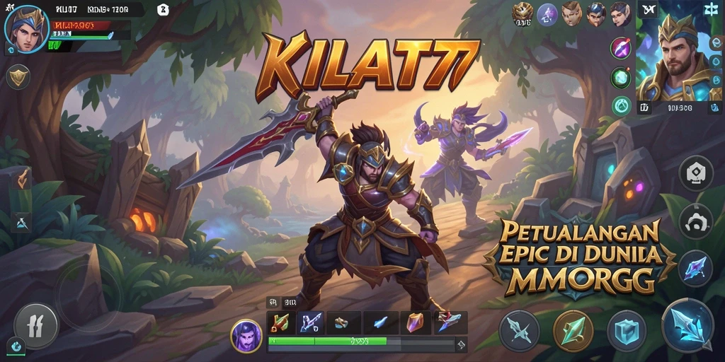 Tampilan gameplay KILAT77 yang menarik dan penuh aksi di dunia MMORPG.