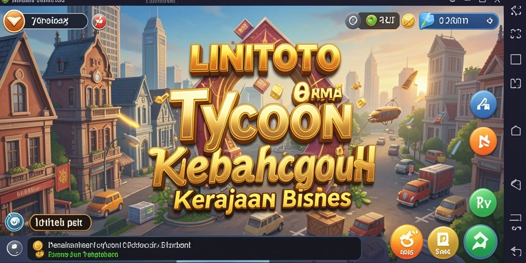 Screenshot gameplay <strong>LINITOTO</strong> menampilkan tantangan membangun bisnis Tycoon.