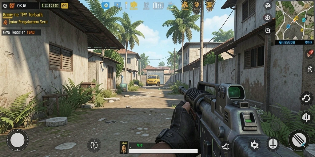 Gameplay seru dari OKJK dengan aksi tembak-menembak yang intens.