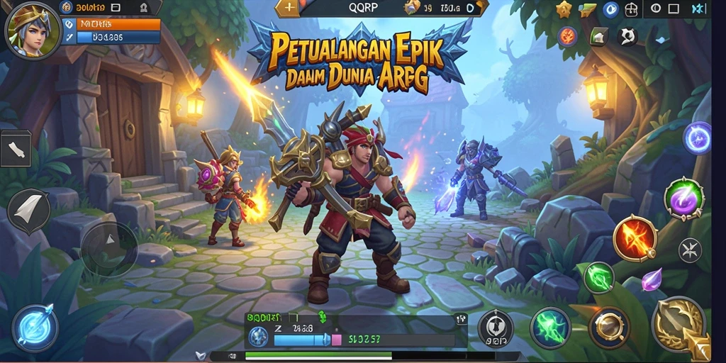 Tampilan menarik dari gameplay ARPG yang seru di QQRP.
