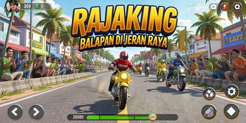 Tampilan menarik dari gameplay RAJAKING yang mendebarkan.