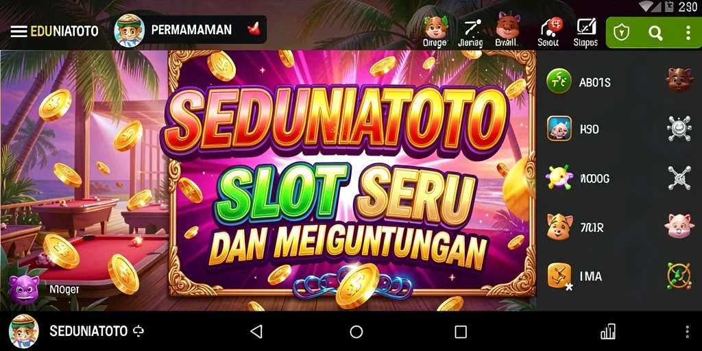 Screenshot gameplay SEDUNIATOTO yang menampilkan keseruan slot.