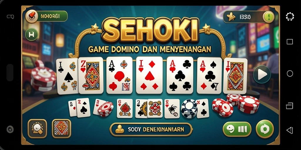 Tampilan gameplay SEHOKI dengan domino yang menarik dan interaktif.