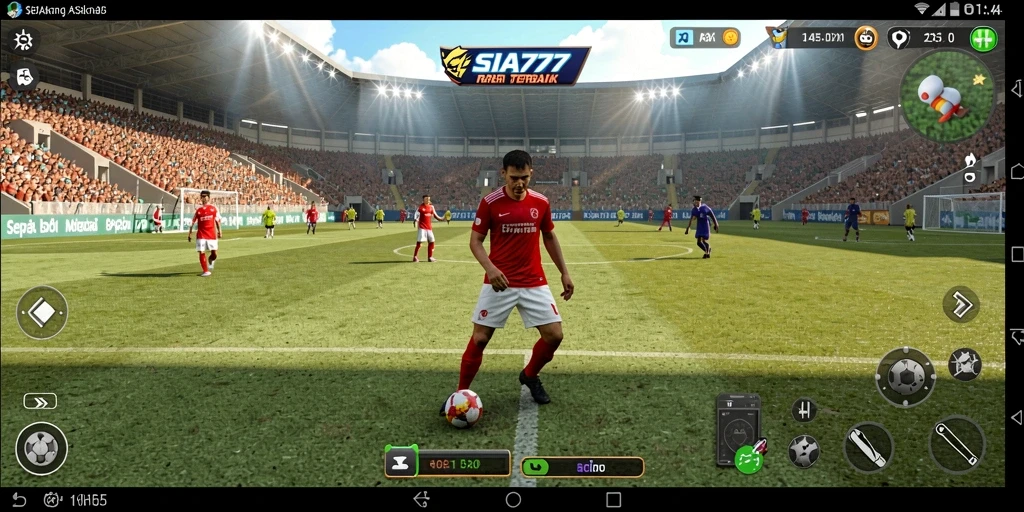 Gameplay SIA777 yang mendebarkan dengan aksi sepak bola seru.