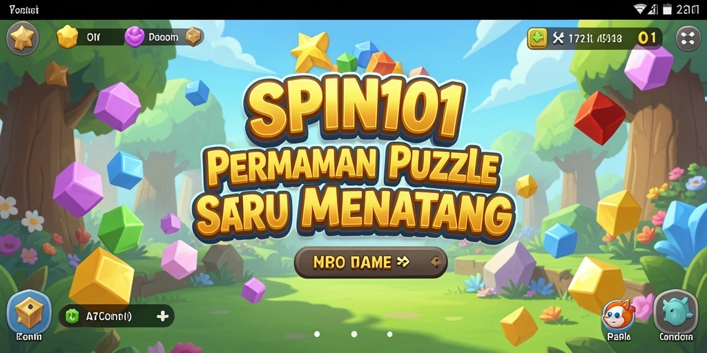Screenshot SPIN101 menampilkan gameplay Puzzle yang menantang.