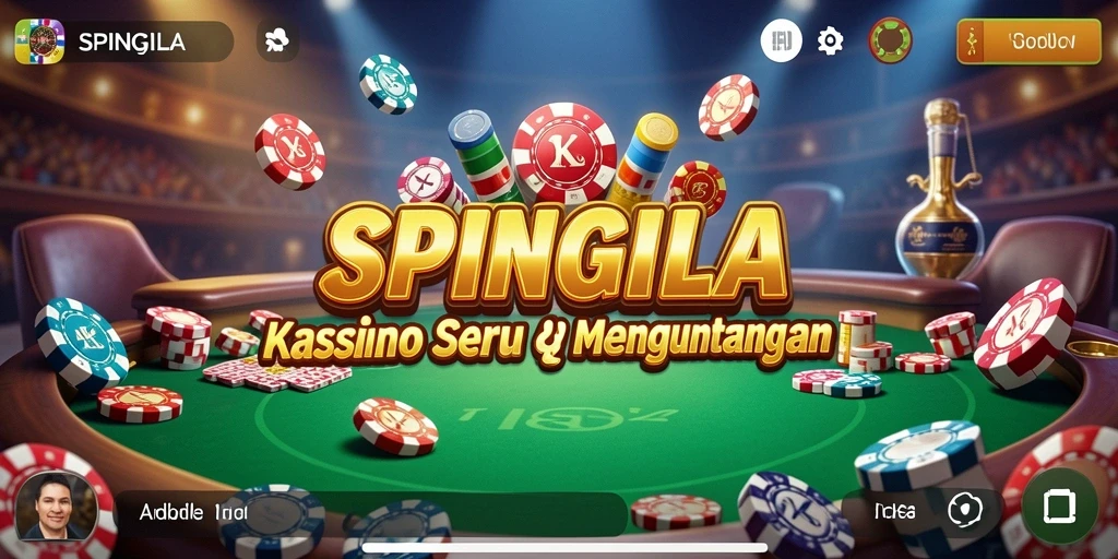 Tangkapan layar gameplay SPINGILA yang menunjukkan keseruan permainan Kasino.