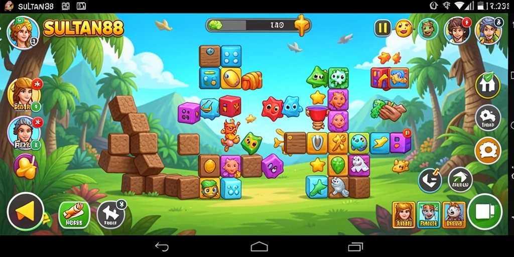 Tampilan gameplay SULTAN88 yang penuh warna dan menantang.