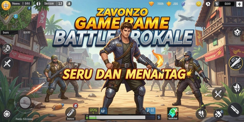 Gameplay seru dalam ZAVONZO saat bertempur melawan pemain lain.